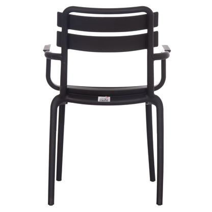 POLYPROPYLENE ARMCHAIR PHILLY HM6123.02 BLACK 58.5x49x83.5Hcm.