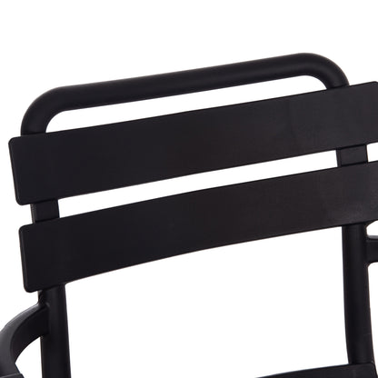 POLYPROPYLENE ARMCHAIR PHILLY HM6123.02 BLACK 58.5x49x83.5Hcm.