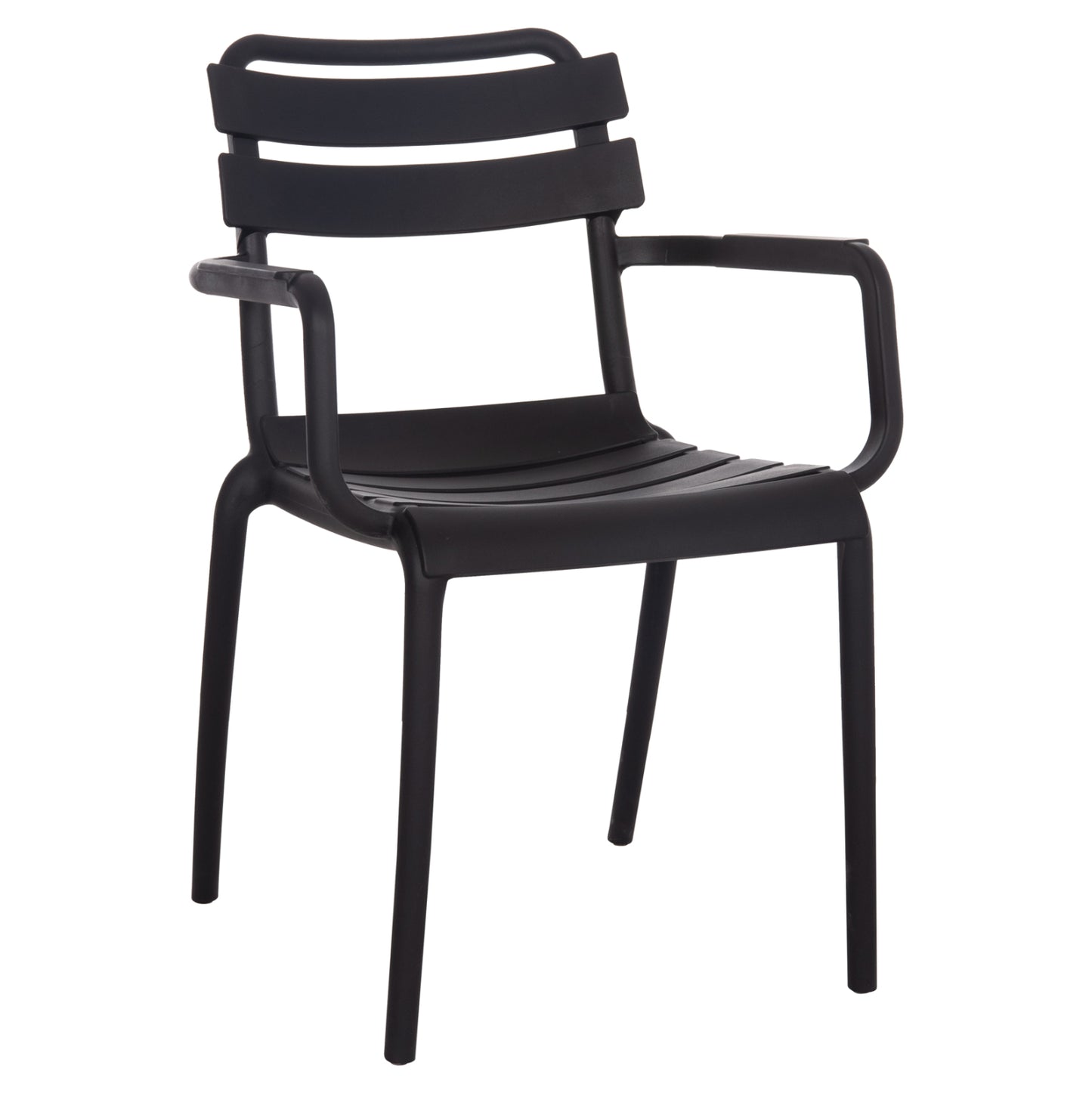 POLYPROPYLENE ARMCHAIR PHILLY HM6123.02 BLACK 58.5x49x83.5Hcm.