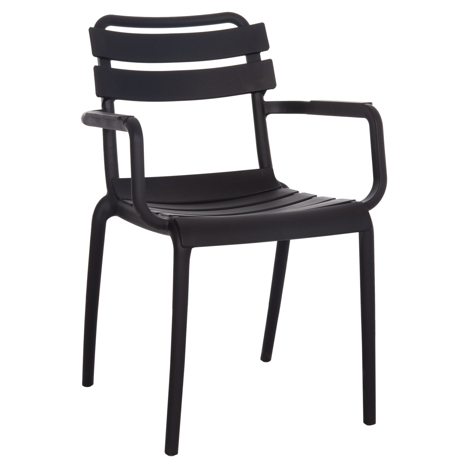 POLYPROPYLENE ARMCHAIR PHILLY HM6123.02 BLACK 58.5x49x83.5Hcm.
