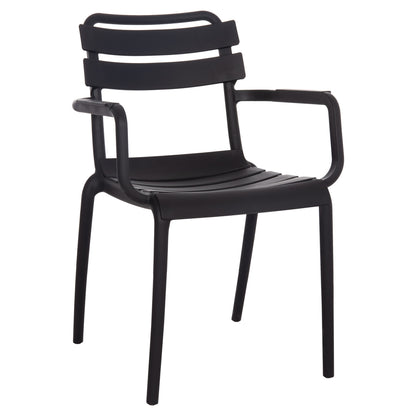 POLYPROPYLENE ARMCHAIR PHILLY HM6123.02 BLACK 58.5x49x83.5Hcm.