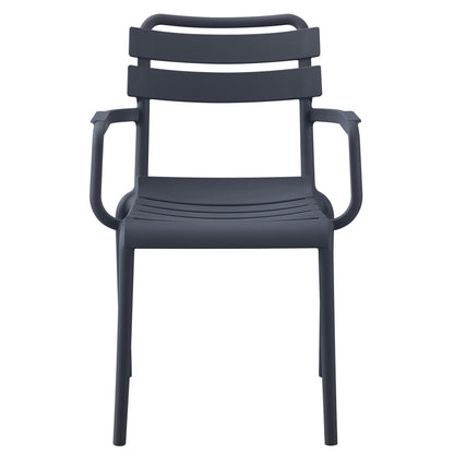 POLYPROPYLENE ARMCHAIR PHILLY HM6123.03 GREY 58.5x49x83.5Hcm.