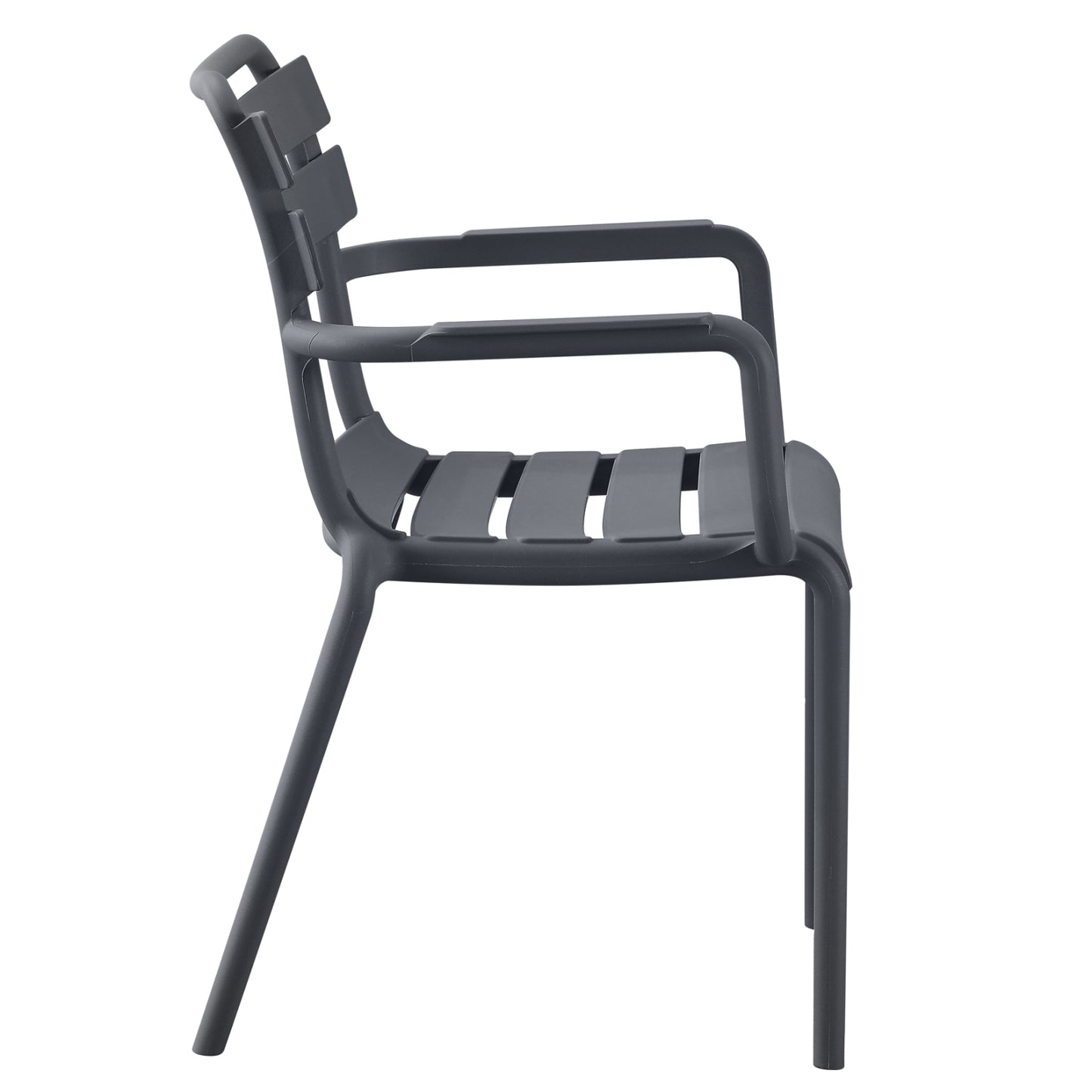 POLYPROPYLENE ARMCHAIR PHILLY HM6123.03 GREY 58.5x49x83.5Hcm.