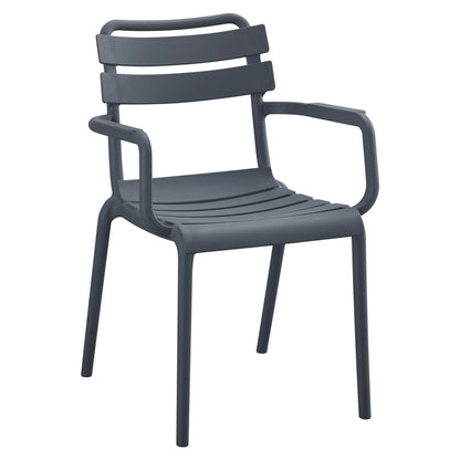POLYPROPYLENE ARMCHAIR PHILLY HM6123.03 GREY 58.5x49x83.5Hcm.