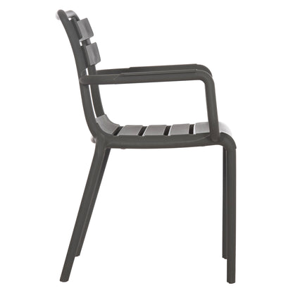 POLYPROPYLENE ARMCHAIR PHILLY HM6123.04 OLIVE GREEN 58.5x49x83.5Hcm.