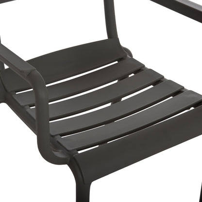 POLYPROPYLENE ARMCHAIR PHILLY HM6123.04 OLIVE GREEN 58.5x49x83.5Hcm.