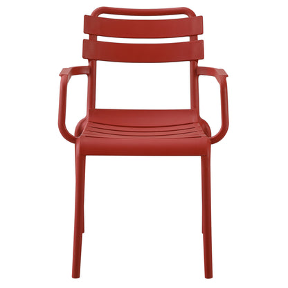 POLYPROPYLENE ARMCHAIR PHILLY HM6123.07 RED 58.5x49x83.5Hcm.