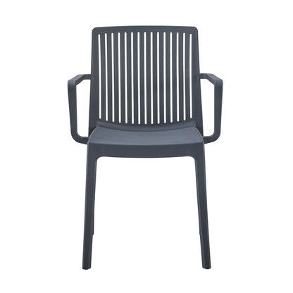 POLYPROPYLENE ARMCHAIR IDA HM6127.03 GREY 53x50x82Hcm.