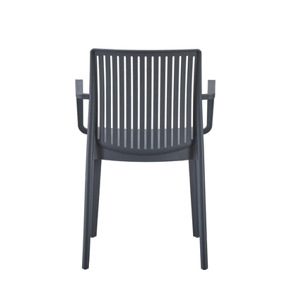 POLYPROPYLENE ARMCHAIR IDA HM6127.03 GREY 53x50x82Hcm.