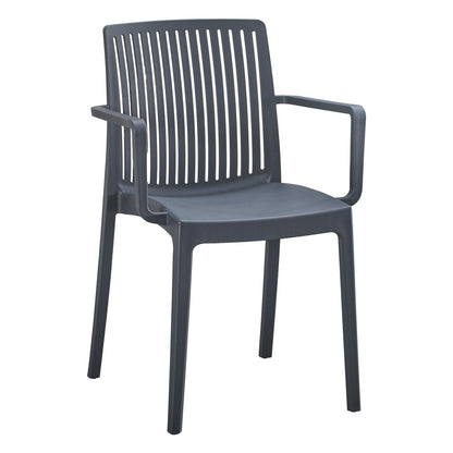 POLYPROPYLENE ARMCHAIR IDA HM6127.03 GREY 53x50x82Hcm.