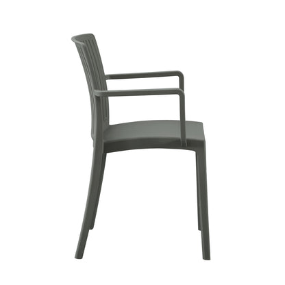 POLYPROPYLENE ARMCHAIR IDA HM6127.04 DARK OLIVE 53x50x82Hcm.