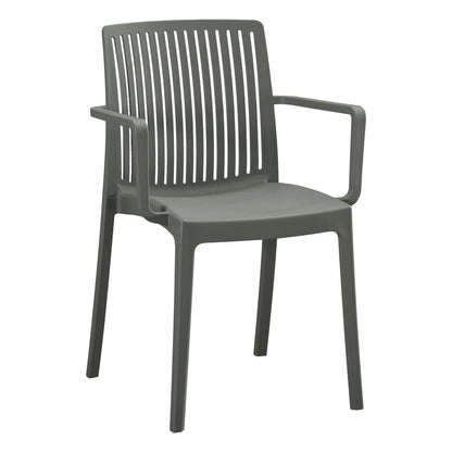 POLYPROPYLENE ARMCHAIR IDA HM6127.04 DARK OLIVE 53x50x82Hcm.