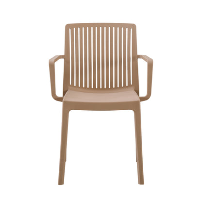 POLYPROPYLENE ARMCHAIR IDA HM6127.05 CAPPUCCINO 53x50x82Hcm.