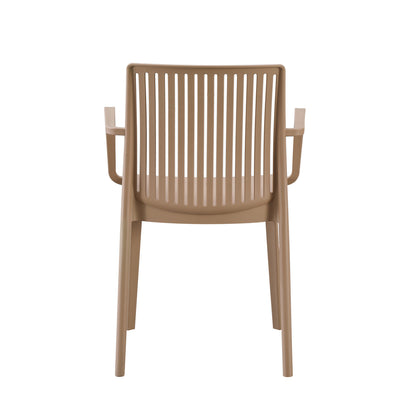 POLYPROPYLENE ARMCHAIR IDA HM6127.05 CAPPUCCINO 53x50x82Hcm.