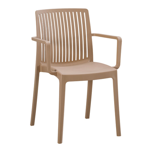 POLYPROPYLENE ARMCHAIR IDA HM6127.05 CAPPUCCINO 53x50x82Hcm.