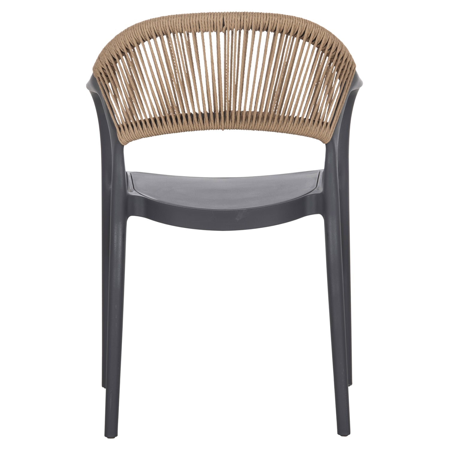 ARMCHAIR POLYPROPYLENE EVA HM6155.10 GREY WITH BEIGE PP ROPE 56.5x53x80Hcm.