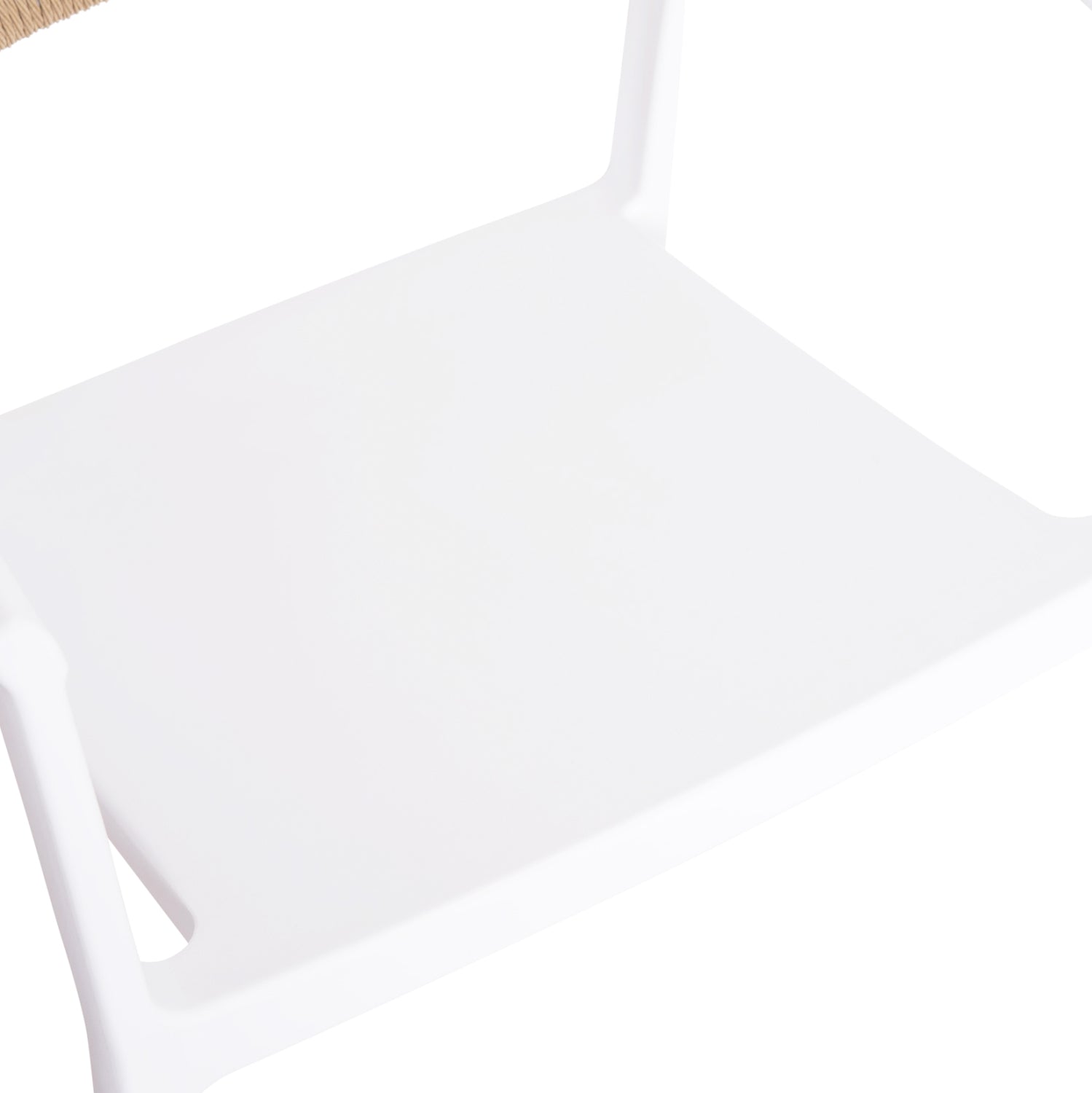 ARMCHAIR POLYPROPYLENE BOGI HM6240.01 WHITE WITH BEIGE PP ROPE 55x53.5x74Hcm.