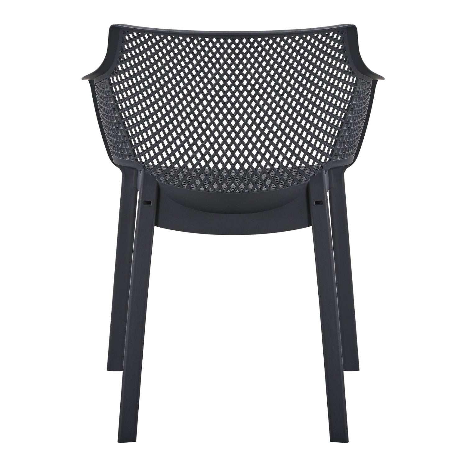 POLYPROPYLENE DINING ARMCHAIR PEGGY HM6368.02 BLACK 60x55x79Hcm.