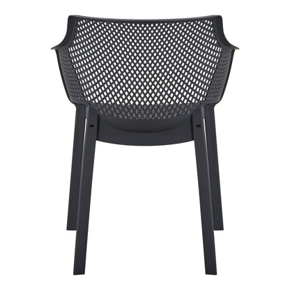 POLYPROPYLENE DINING ARMCHAIR PEGGY HM6368.02 BLACK 60x55x79Hcm.