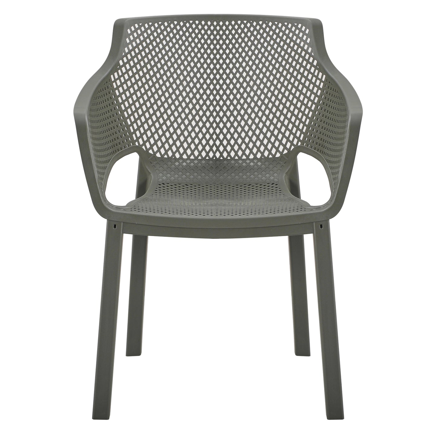 POLYPROPYLENE DINING ARMCHAIR PEGGY HM6368.05 DARK OLIVE GREEN 60x55x79Hcm.
