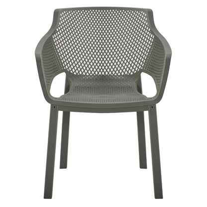 POLYPROPYLENE DINING ARMCHAIR PEGGY HM6368.05 DARK OLIVE GREEN 60x55x79Hcm.