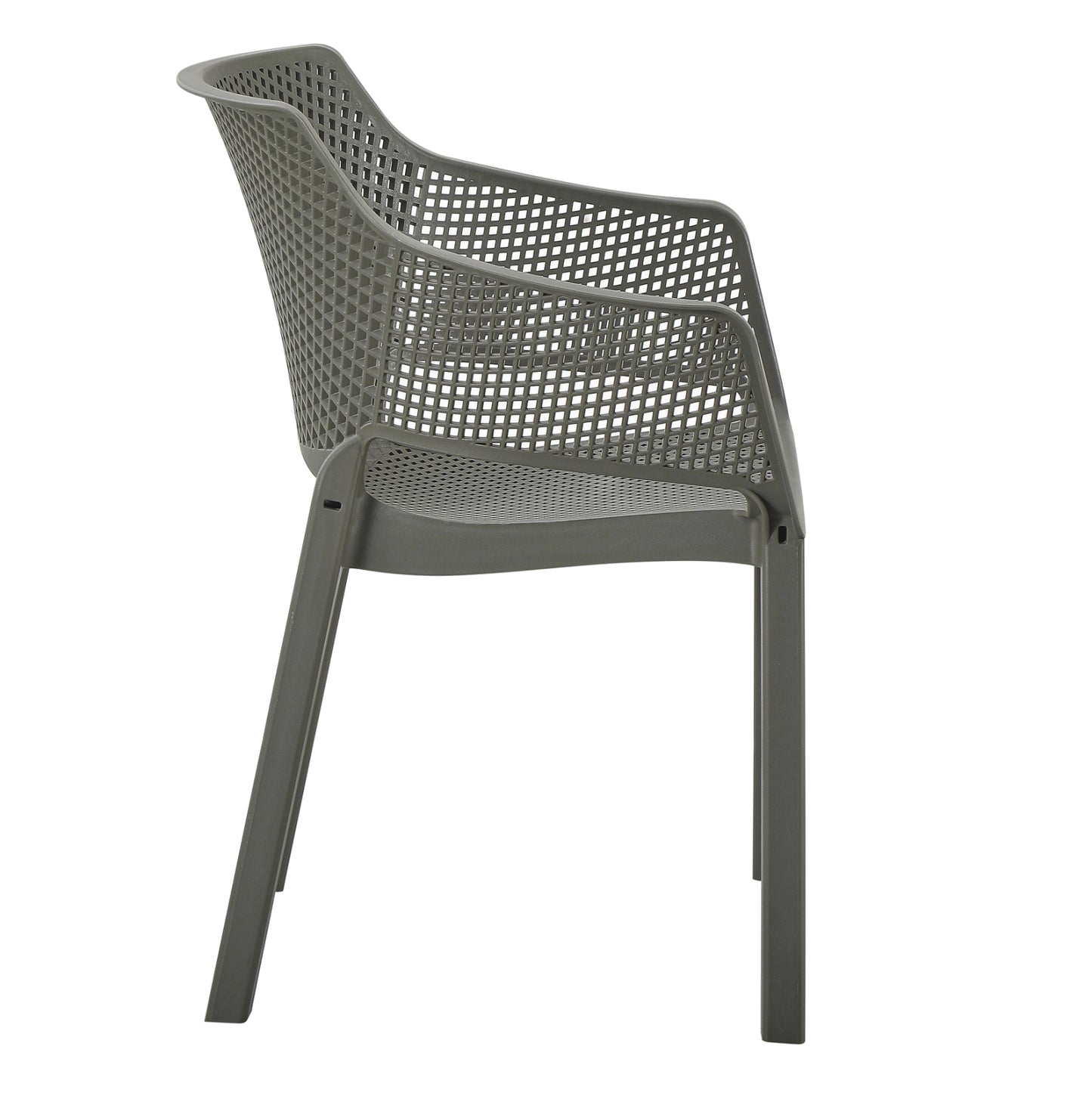 POLYPROPYLENE DINING ARMCHAIR PEGGY HM6368.05 DARK OLIVE GREEN 60x55x79Hcm.