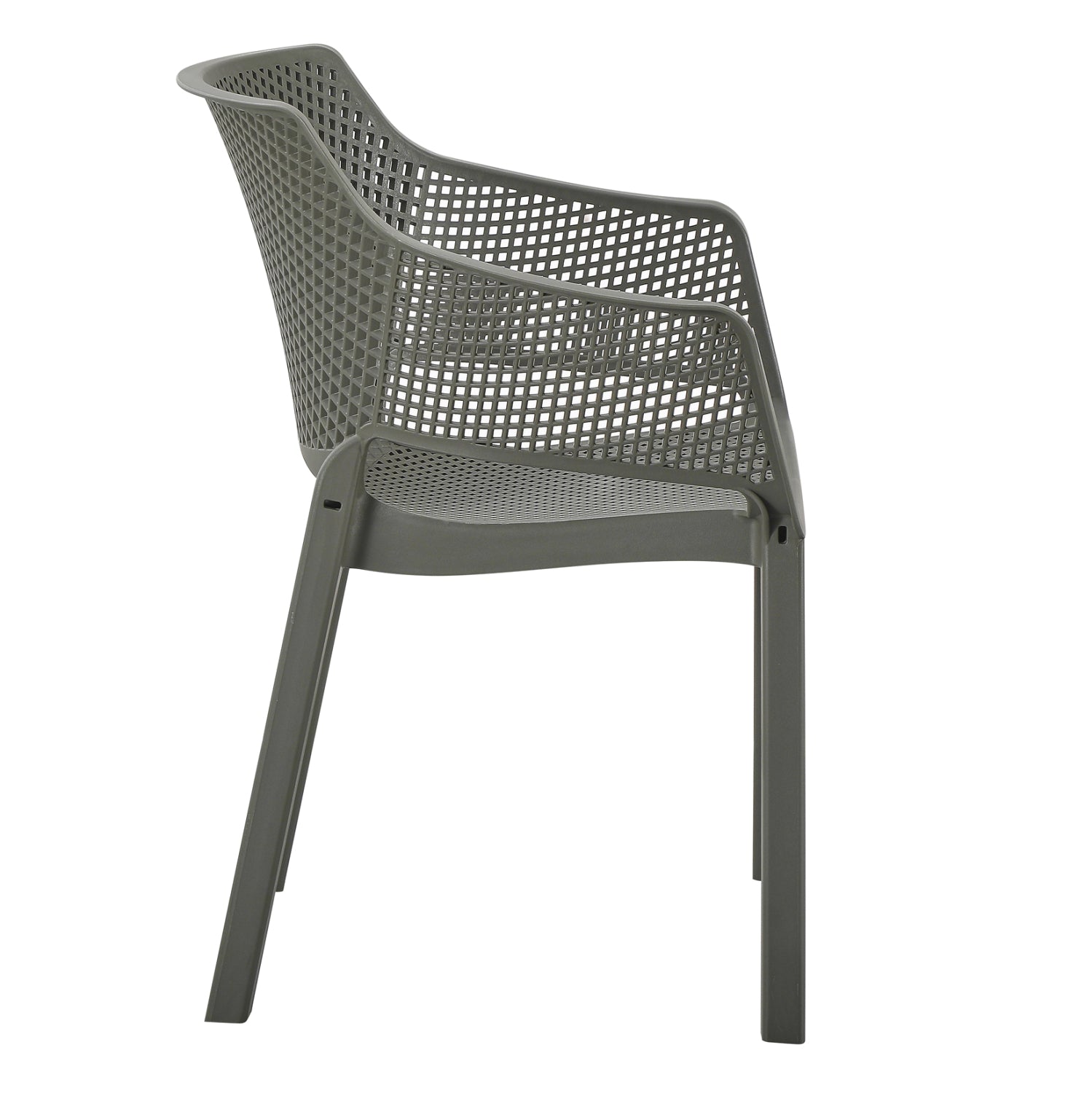 POLYPROPYLENE DINING ARMCHAIR PEGGY HM6368.05 DARK OLIVE GREEN 60x55x79Hcm.