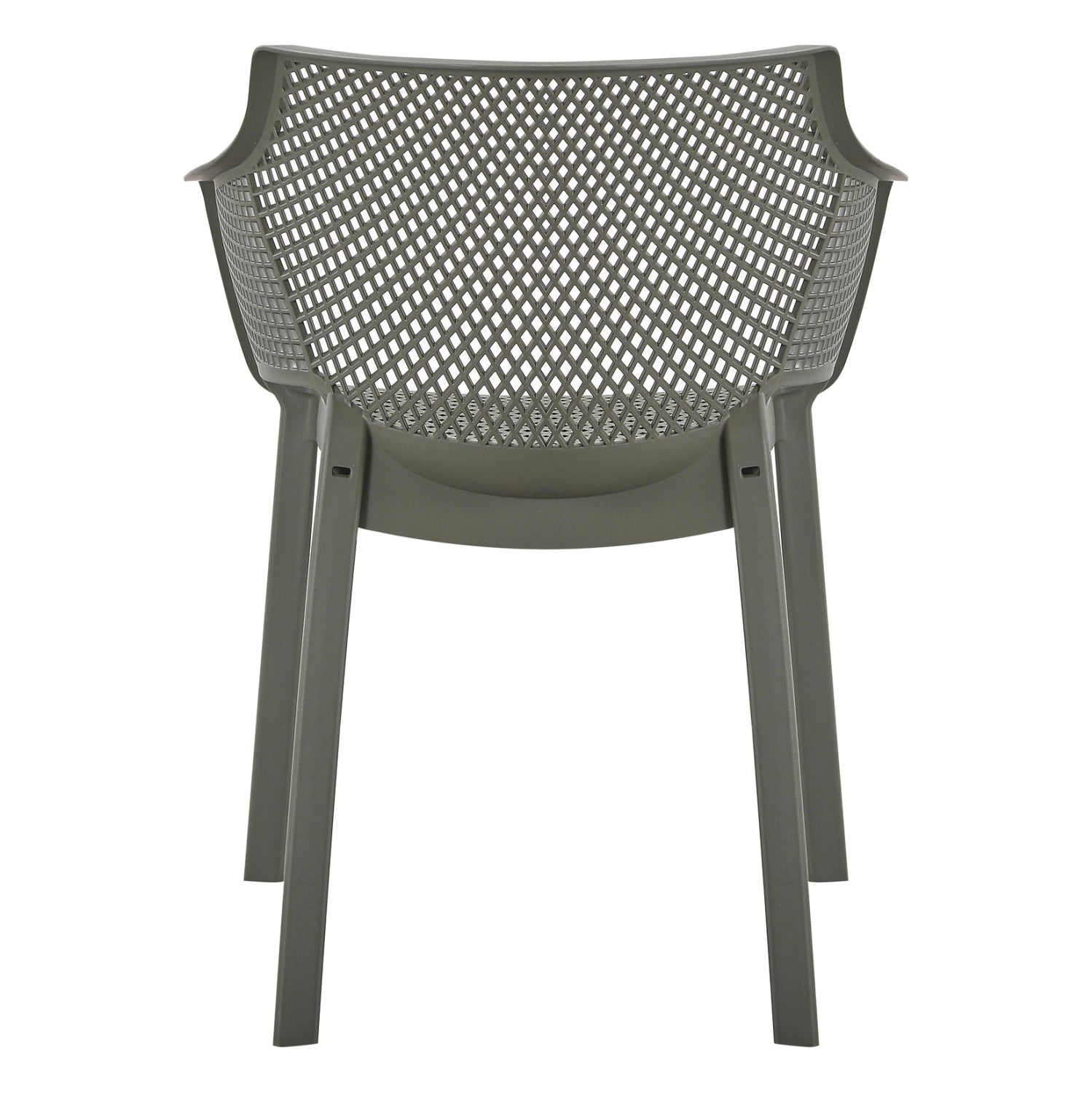 POLYPROPYLENE DINING ARMCHAIR PEGGY HM6368.05 DARK OLIVE GREEN 60x55x79Hcm.