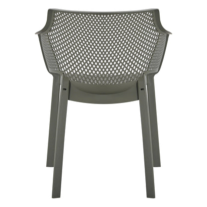 POLYPROPYLENE DINING ARMCHAIR PEGGY HM6368.05 DARK OLIVE GREEN 60x55x79Hcm.