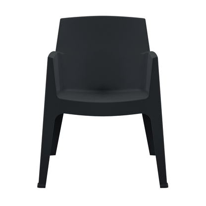 POLYPROPYLENE ARMCHAIR SLEEK HM6370.02 BLACK 68x63x82.5Hcm.