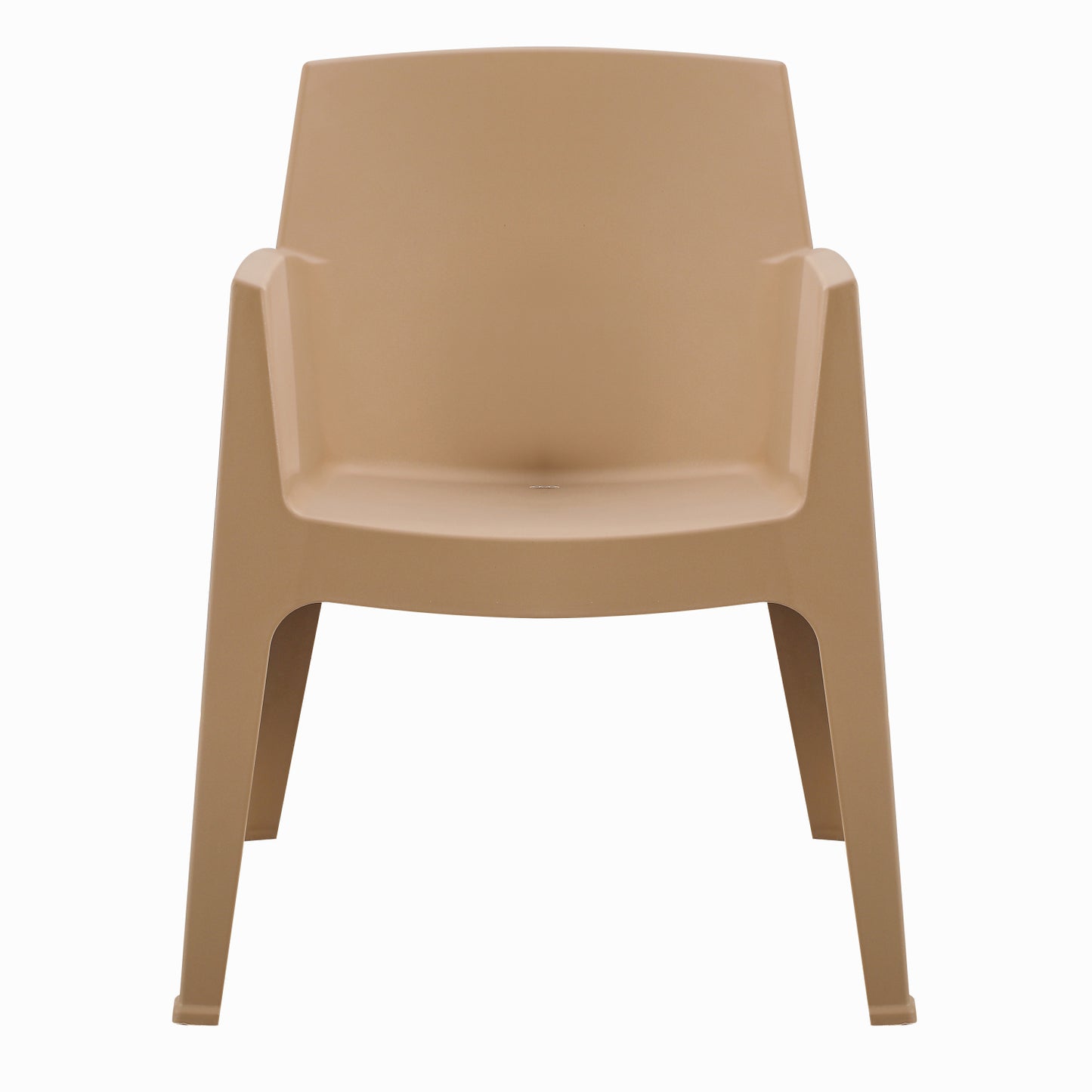 POLYPROPYLENE ARMCHAIR SLEEK HM6370.03 CAPPUCCINO 68x63x82.5Hcm.