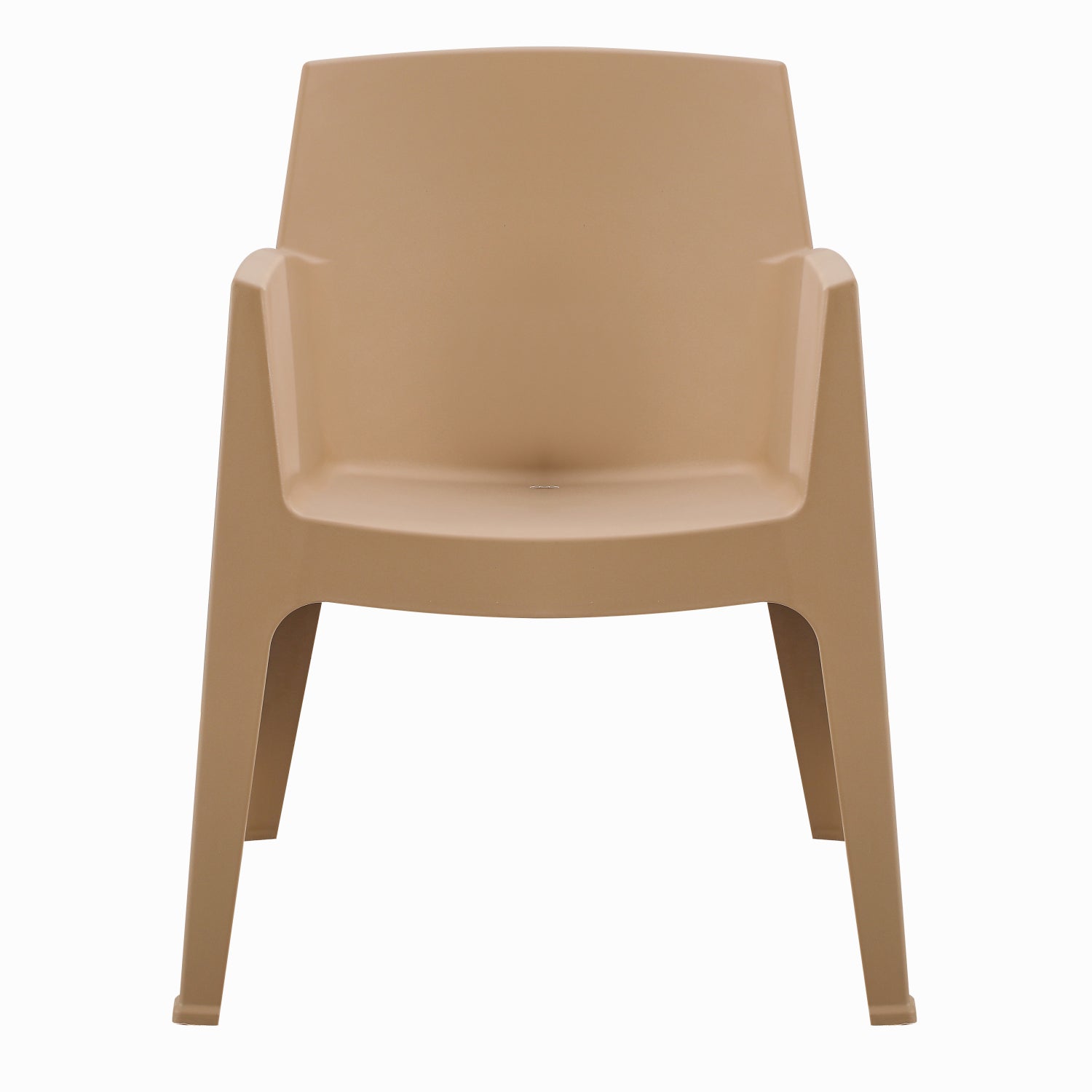 POLYPROPYLENE ARMCHAIR SLEEK HM6370.03 CAPPUCCINO 68x63x82.5Hcm.