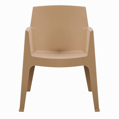 POLYPROPYLENE ARMCHAIR SLEEK HM6370.03 CAPPUCCINO 68x63x82.5Hcm.