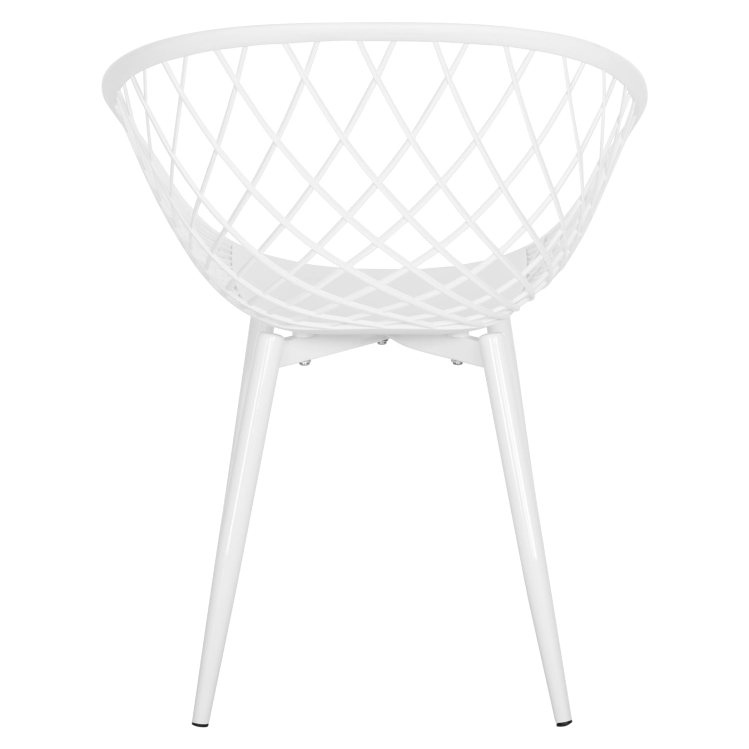 ARMCHAIR ARIADNE HM8001.31 WHITE POLYPROPYLENE-WHITE METAL LEGS 62x54x81Hcm.