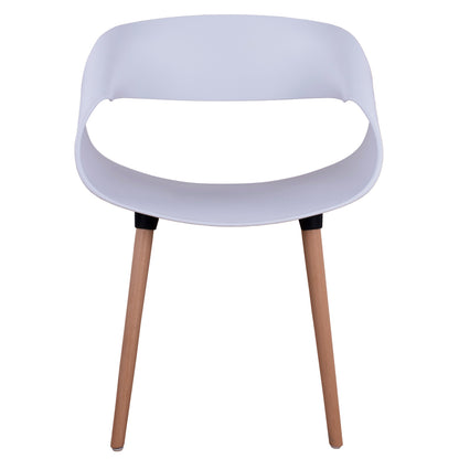 Polypropylene Armchair Maggie HM8600.01 in white color 59x53x80 cm