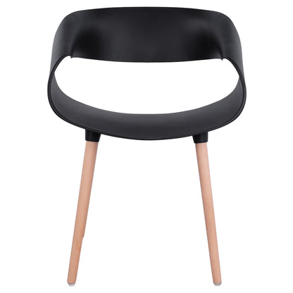 Polypropylene Armchair Maggie HM8600.02 in Black color 59x53x80 cm