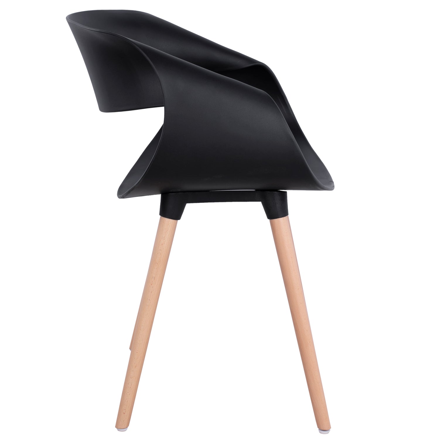 Polypropylene Armchair Maggie HM8600.02 in Black color 59x53x80 cm