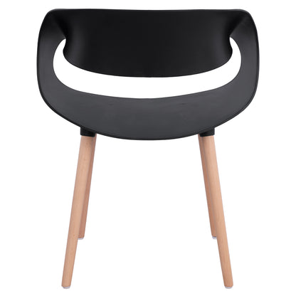 Polypropylene Armchair Maggie HM8600.02 in Black color 59x53x80 cm