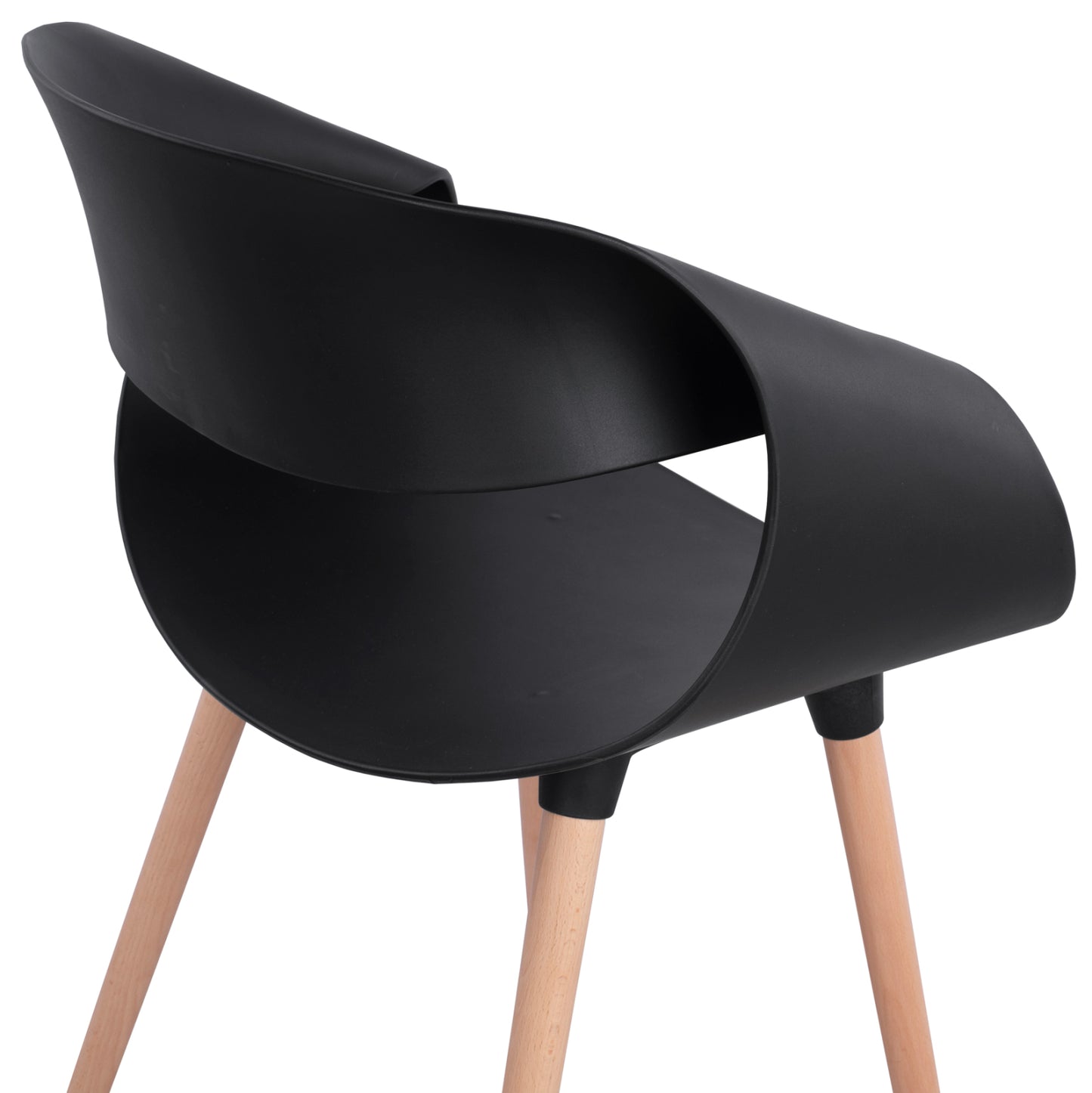 Polypropylene Armchair Maggie HM8600.02 in Black color 59x53x80 cm