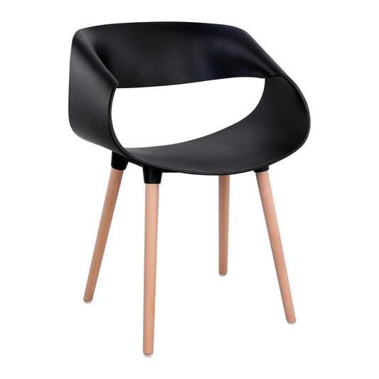 Polypropylene Armchair Maggie HM8600.02 in Black color 59x53x80 cm