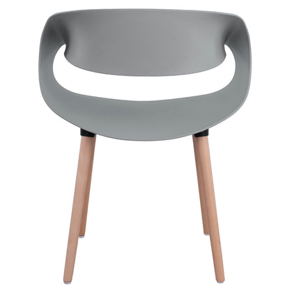 Polypropylene Armchair Maggie HM8600.10 Grey color 59x53x80 cm