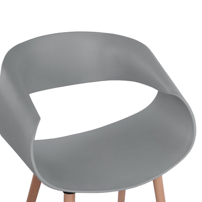 Polypropylene Armchair Maggie HM8600.10 Grey color 59x53x80 cm