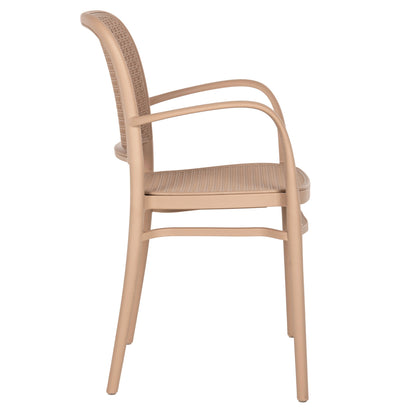 ARMCHAIR POLYPROPYLENE FLOW HM5938.03 CAPPUCCINO 55x53x86Hcm.