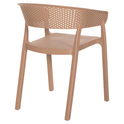 ARMCHAIR POLYPROPYLENE PERFOE HM5941.03 IN CAPPUCCINO 56x50x73Hcm.