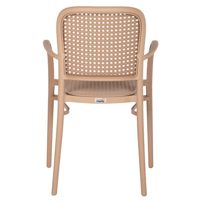 ARMCHAIR POLYPROPYLENE FLOW HM5938.03 CAPPUCCINO 55x53x86Hcm.