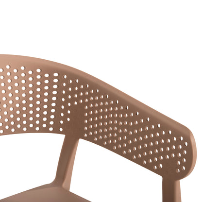 ARMCHAIR POLYPROPYLENE PERFOE HM5941.03 IN CAPPUCCINO 56x50x73Hcm.