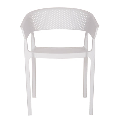 ARMCHAIR POLYPROPYLENE PERFOE HM5941.01 IN WHITE 56x50x73Hcm.