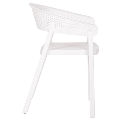 ARMCHAIR POLYPROPYLENE PERFOE HM5941.01 IN WHITE 56x50x73Hcm.