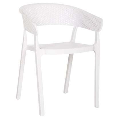 ARMCHAIR POLYPROPYLENE PERFOE HM5941.01 IN WHITE 56x50x73Hcm.