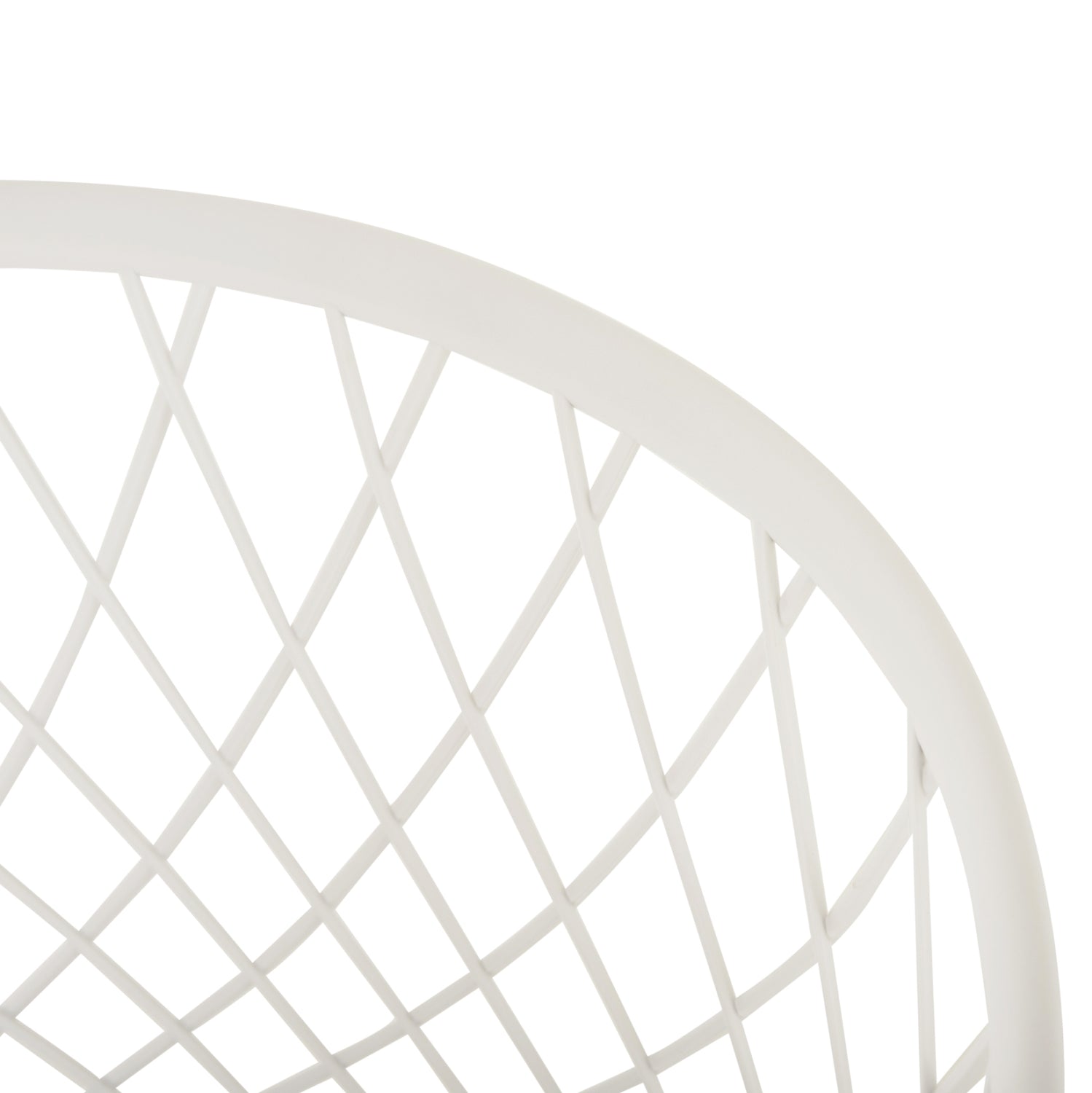ARMCHAIR ARIADNE HM8001.21 WHITE POLYPROPYLENE-BLACK METAL LEGS 63x56x80Hcm.